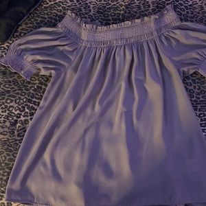 brownish off shoulder top